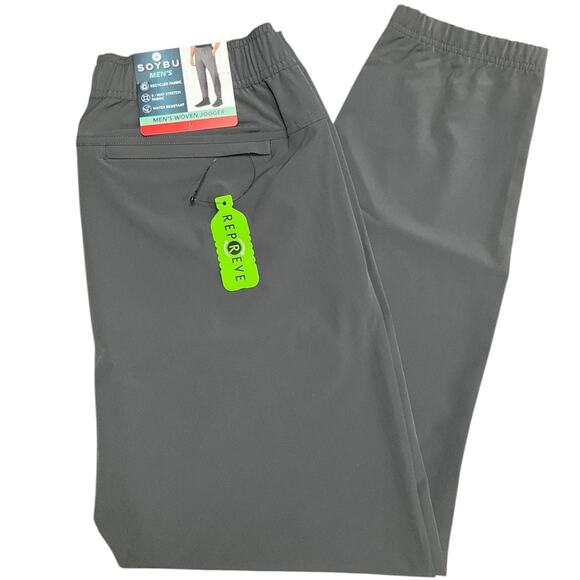 Soybu Men's Gray Woven Jogger Pants Lightweight Size Medium NWT - Picture 3 of 13